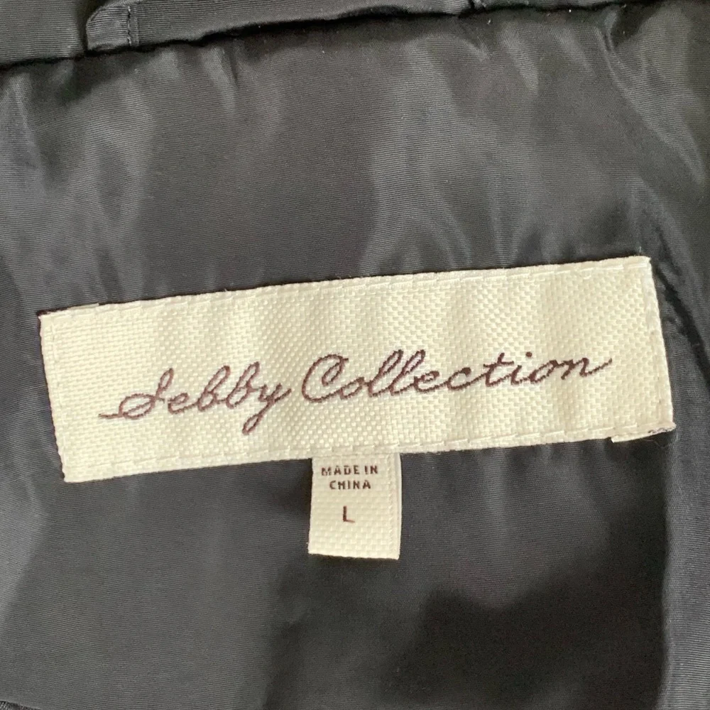 ▪️Sebby Collection Black Quilted Jacket with Detachable Hood▪️ - Picture 7 of 9